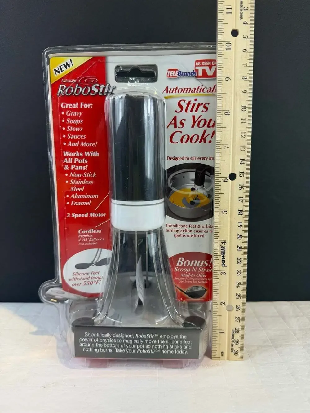 Robo Stir Automatic Cooking Pot Stirrer 3-Speed Cordless Non-Stick As Seen On TV